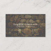 Carte De Visite Effet Pierre Brown, rustique (Devant)