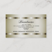 Carte De Visite Effet Platine moderne Professionnel et simple (Dos)