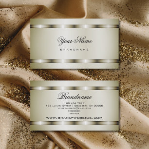 Carte De Visite Effet Platine moderne Professionnel et simple