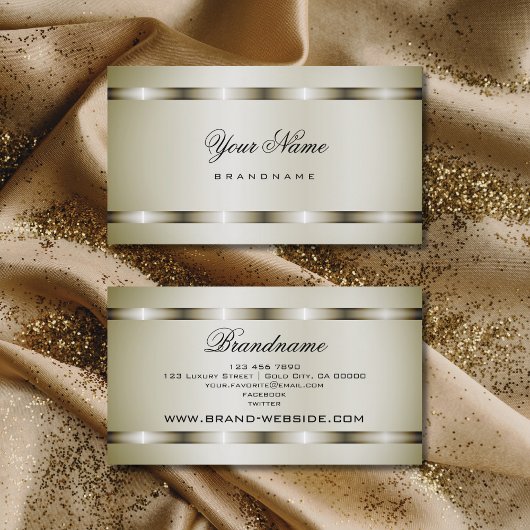 Carte De Visite Effet Platine moderne Professionnel et simple