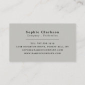 Carte De Visite Effet Plâtre brut, Rustique (Dos)