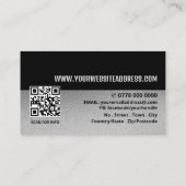 Carte De Visite Effet Silver Foil Campagne politique (Dos)