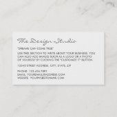 Carte De Visite Effet simple blanc et argent, huile d'argent (Dos)