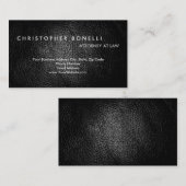 Carte De Visite Effet spécial en cuir gris (Devant / Derrière)