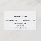 Carte De Visite Effet vert de fumée (Dos)