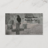 Carte De Visite Éffrayant, Halloween Blackbird (Devant)
