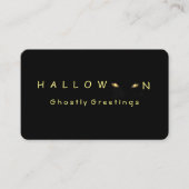 Carte de visite éffrayant Halloween Cat Eyes (Devant)