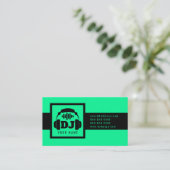 Carte De Visite Egaliseur d'écouteurs DJ (Debout devant)