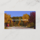 Carte De Visite Egg Harbour, WI automne saison avec chariot (Dos)