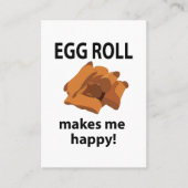 Carte De Visite Egg Roll Me Rend Heureux Egg Roll (Devant)