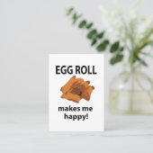 Carte De Visite Egg Roll Me Rend Heureux Egg Roll (Debout devant)