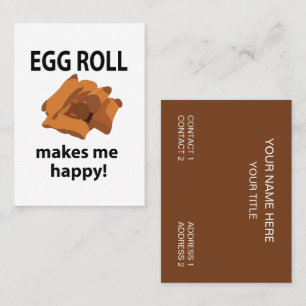 Carte De Visite Egg Roll Me Rend Heureux Egg Roll