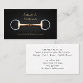 Carte De Visite Eggbutt Snaffle Bit Equestrio (Devant / Derrière)