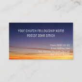 Carte De Visite Église chrétienne Orange Purple Sunset (Devant)