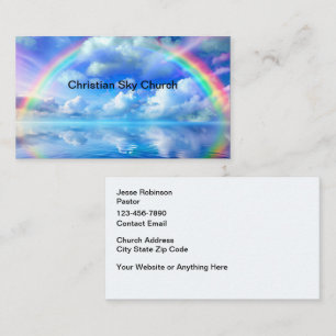 Carte De Visite Église chrétienne Rainbow Scenic