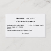 Carte De Visite Église / Croix religieuse Silhouette sur le ciel b (Dos)