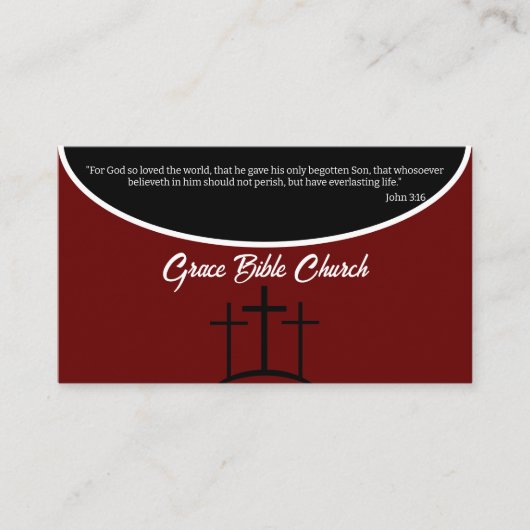 Carte De Visite Église de la Croix de Bourgogne Pasteur ou diacre (Devant)