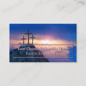 Carte De Visite Eglise de Sunrise Rose à trois croix (Devant)