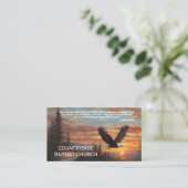 Carte De Visite Eglise Eagles Écriture Pittoresque (Debout devant)