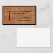 Carte De Visite Église en cuir Brown robuste et embrayée (Devant / Derrière)