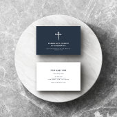 Carte De Visite Église Ministre Pastor Croix minimale des ongles M