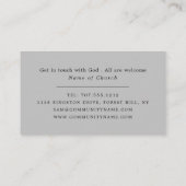 Carte De Visite Eglise moderne, christianisme, religieuse (Dos)