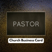 Carte De Visite Église moderne Grunge en cuir noir