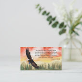 Carte De Visite Église Pasteur Écriture chrétienne Pittoresque (Debout devant)