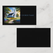 Carte De Visite Église pittoresque dans le pays (Devant / Derrière)