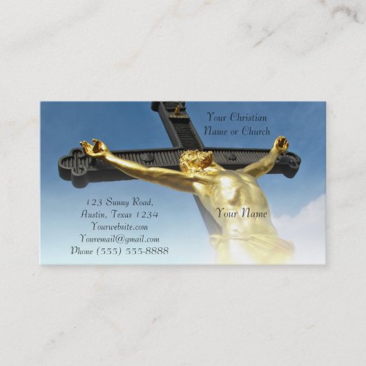 Carte De Visite Église religieuse chrétienne Inspiration Dieu (Devant)