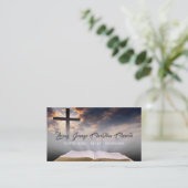 Carte De Visite Église religieuse Christianisme Religion Pasteur (Debout devant)