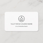 Carte De Visite Église religieuse Pasteur Simple Moderne (Devant)