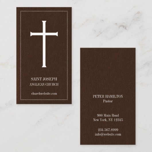 Carte De Visite Église Saint-Cartes de visite (Devant / Derrière)