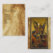 Carte De Visite Église Saint-Michel-Vanquishing Devil as Medieval  (Devant / Derrière)