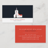 Carte De Visite Eglise Steeple, christianisme, religieuse (Devant / Derrière)