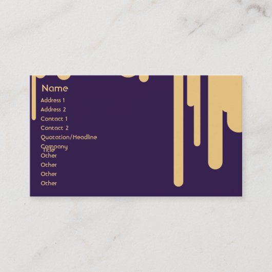 Carte De Visite Égouttements - affaires (Devant)
