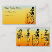 Carte de visite égyptien des hiéroglyphes (Devant / Derrière)