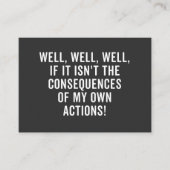 Carte De Visite Eh bien, si ce n'est pas les conséquences (Devant)