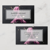 Carte De Visite Eiffel Tower Night Moon (Devant / Derrière)