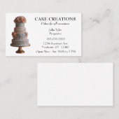 Carte De Visite Elaborer Rose Gâteau boulangerie Boutique de gâtea (Devant / Derrière)