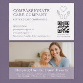 Carte De Visite Elderly Home Help Professional QR Code
