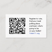 Carte De Visite Élection Blocage Tour Plus à l'oeuvre Progrès (Dos)