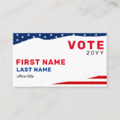 Carte de visite électoral de campagne politique pe (Devant)