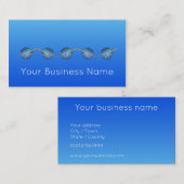 Carte De Visite Electric bleu ombragé crochet moderne simple éléga (Devant / Derrière)