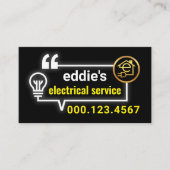 Carte De Visite Electric Bulb Circuit Bubble Speech (Devant)