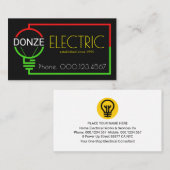 Carte De Visite Electric Bulb Wiring Circuit Frame (Devant / Derrière)