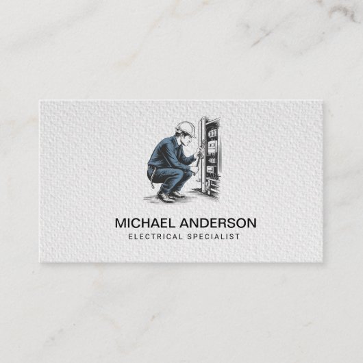 Carte De Visite Electric Electrical Electrician Professional (Devant)