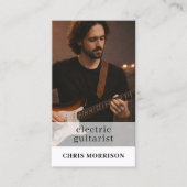 Carte De Visite Electric Guitarist Musician QR Code Photo (Devant)