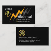 Carte De Visite Electric Lightning Powers Letter-e Electrical (Devant / Derrière)
