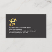 Carte De Visite Electric Lightning Powers Letter-e Electrician (Dos)